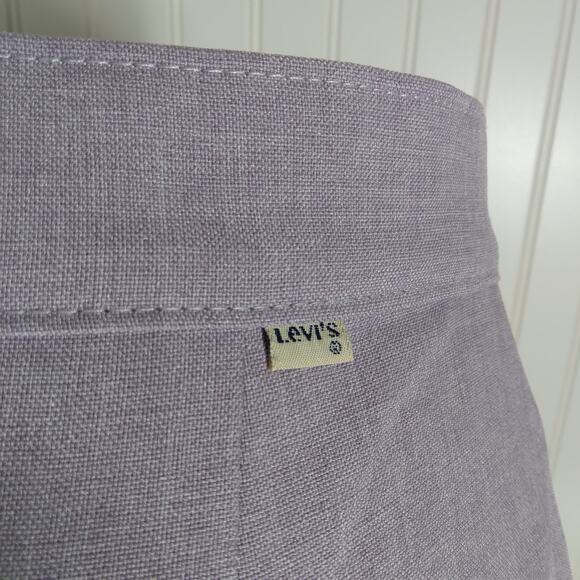 Vintage 70's Levi's Pants Lilac Size 18 High Rise Wide Leg - Picture 2 of 10